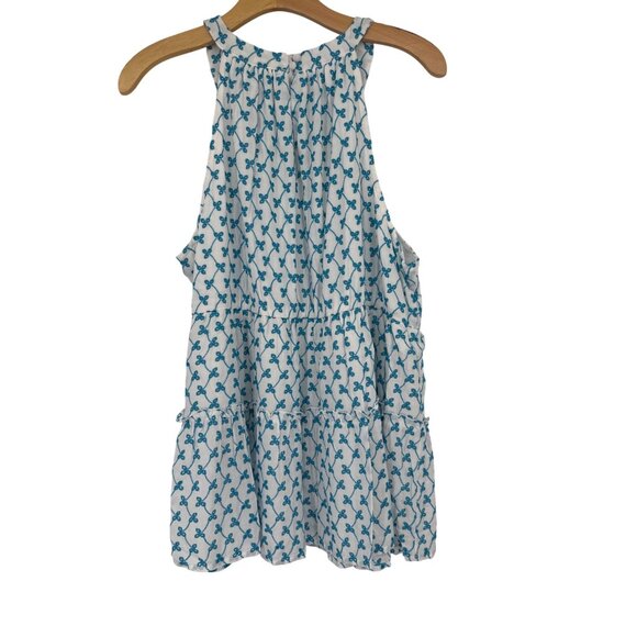 Torrid Womens White  Blue Eyelet Babydoll Tank Top size 1X new $55 - Picture 3 of 8